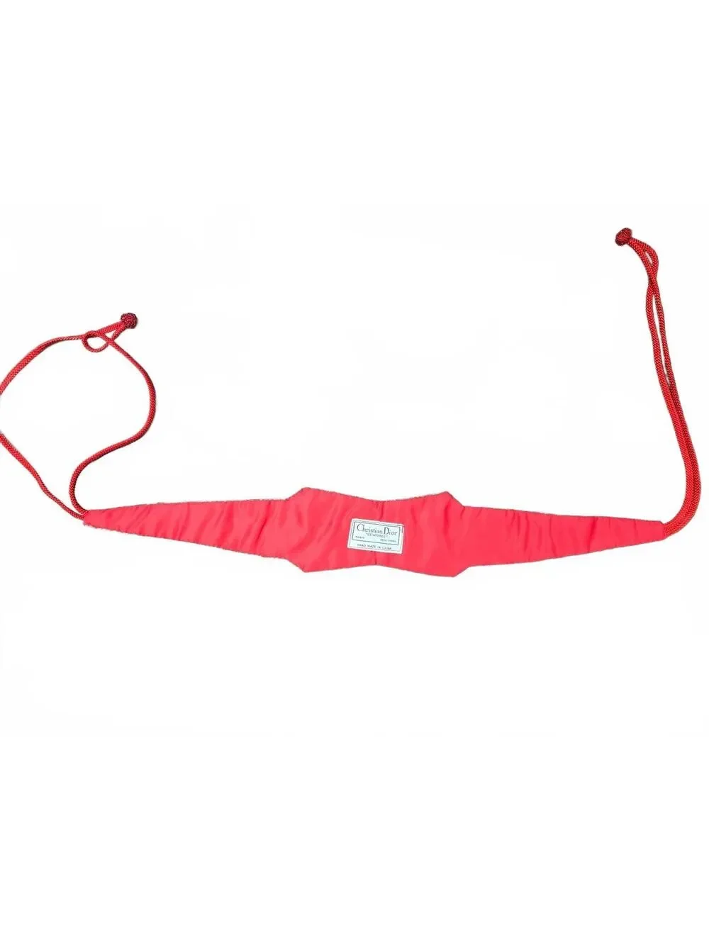 Christian Dior Beaded Red Waist Belt with Paisley Design
